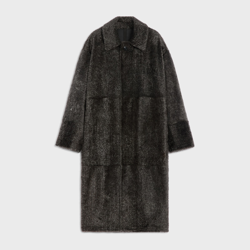 coat IN CHEVRON PRINTED LAMB SHEARLING 1