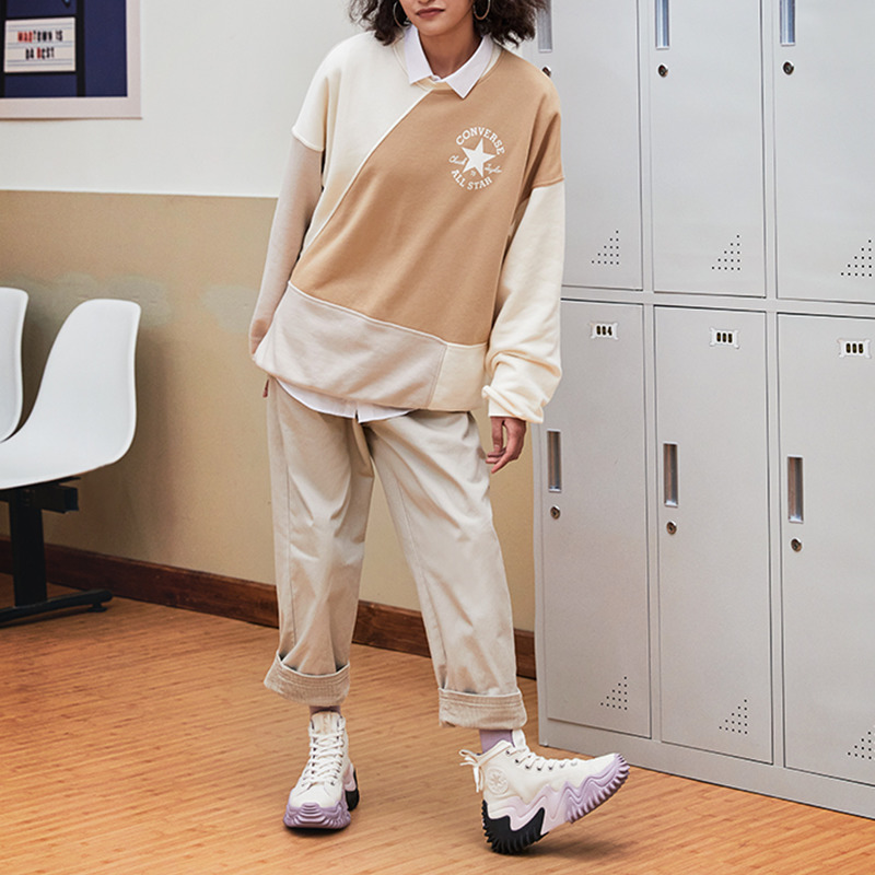 (WMNS) Converse Twisted Classics Crew 'Khaki' 10022964-A02 - 3