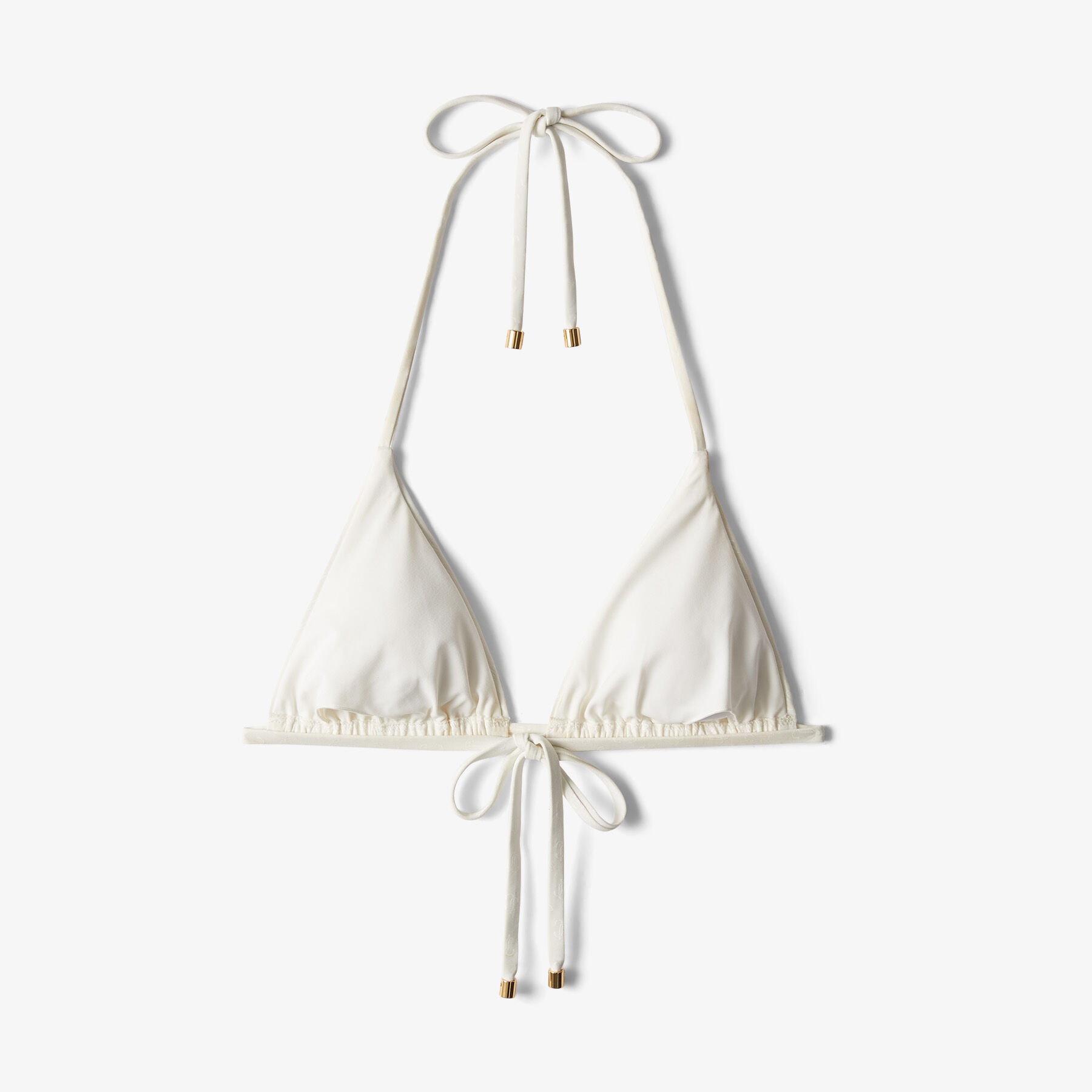 Ariah
Latte JC Monogram-Print Regenerated Nylon and Lycra Triangle Bikini Top - 6