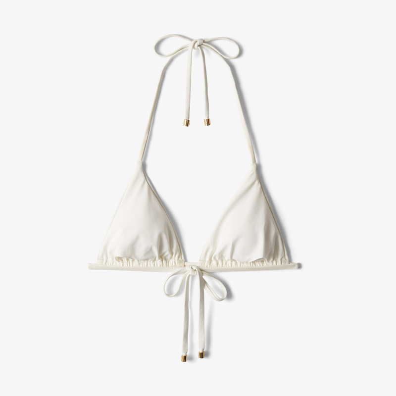 Ariah
Latte JC Monogram-Print Regenerated Nylon and Lycra Triangle Bikini Top 6