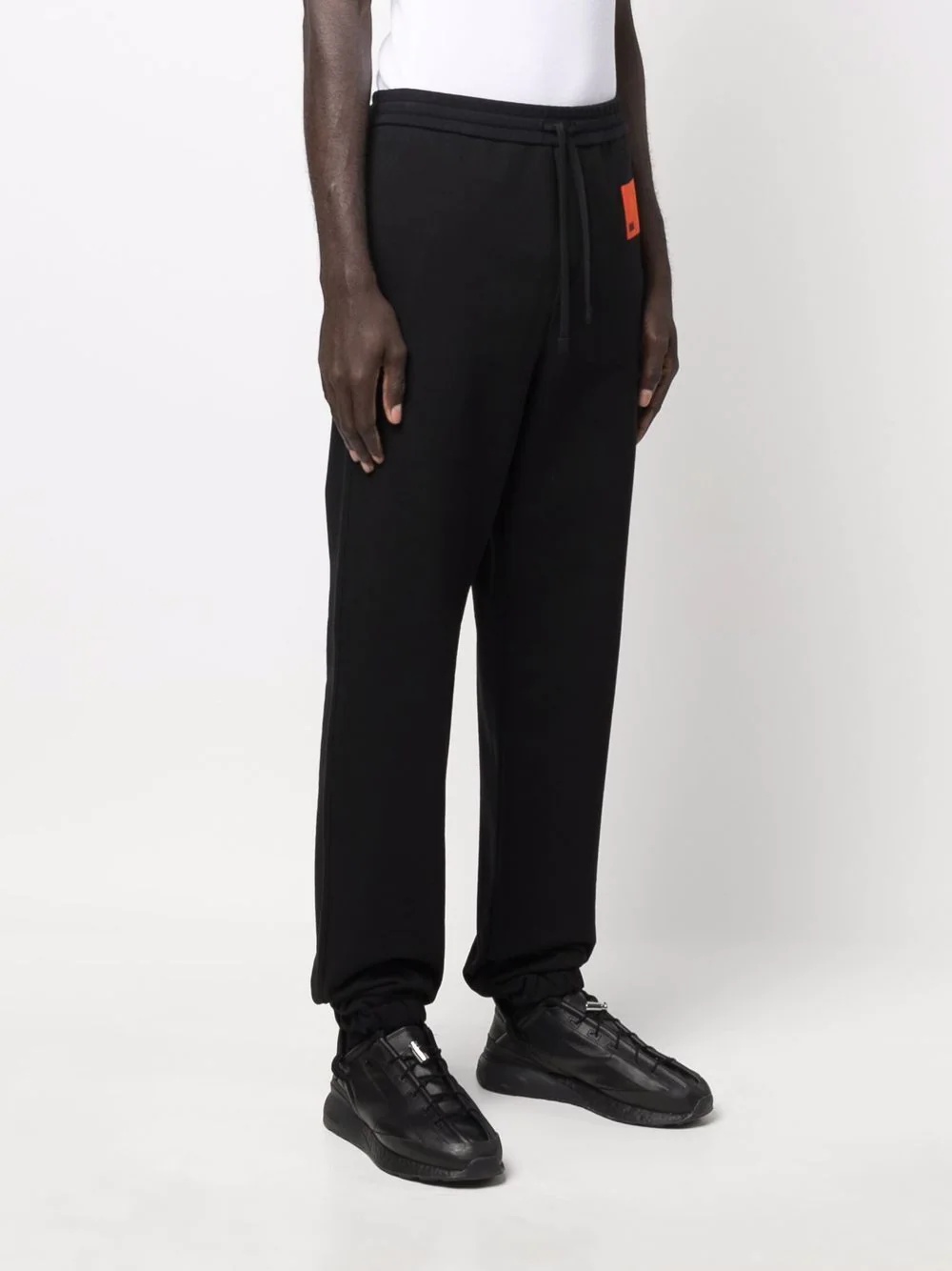 logo-patch cotton track pants - 3