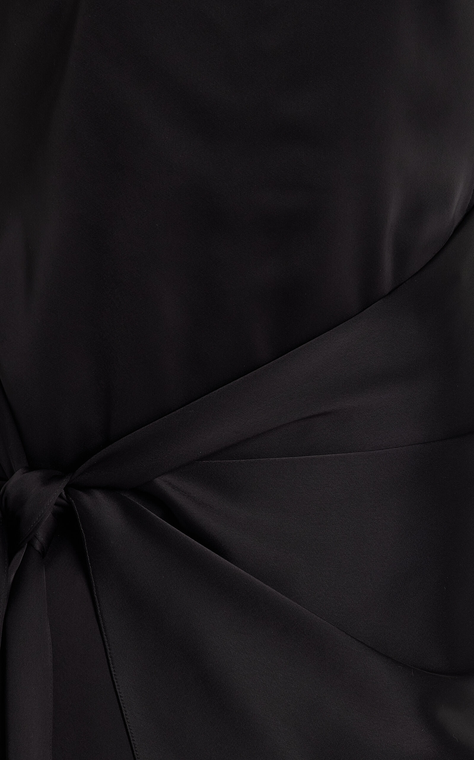 Tie-Detailed Strapless Satin Mini Dress black - 5