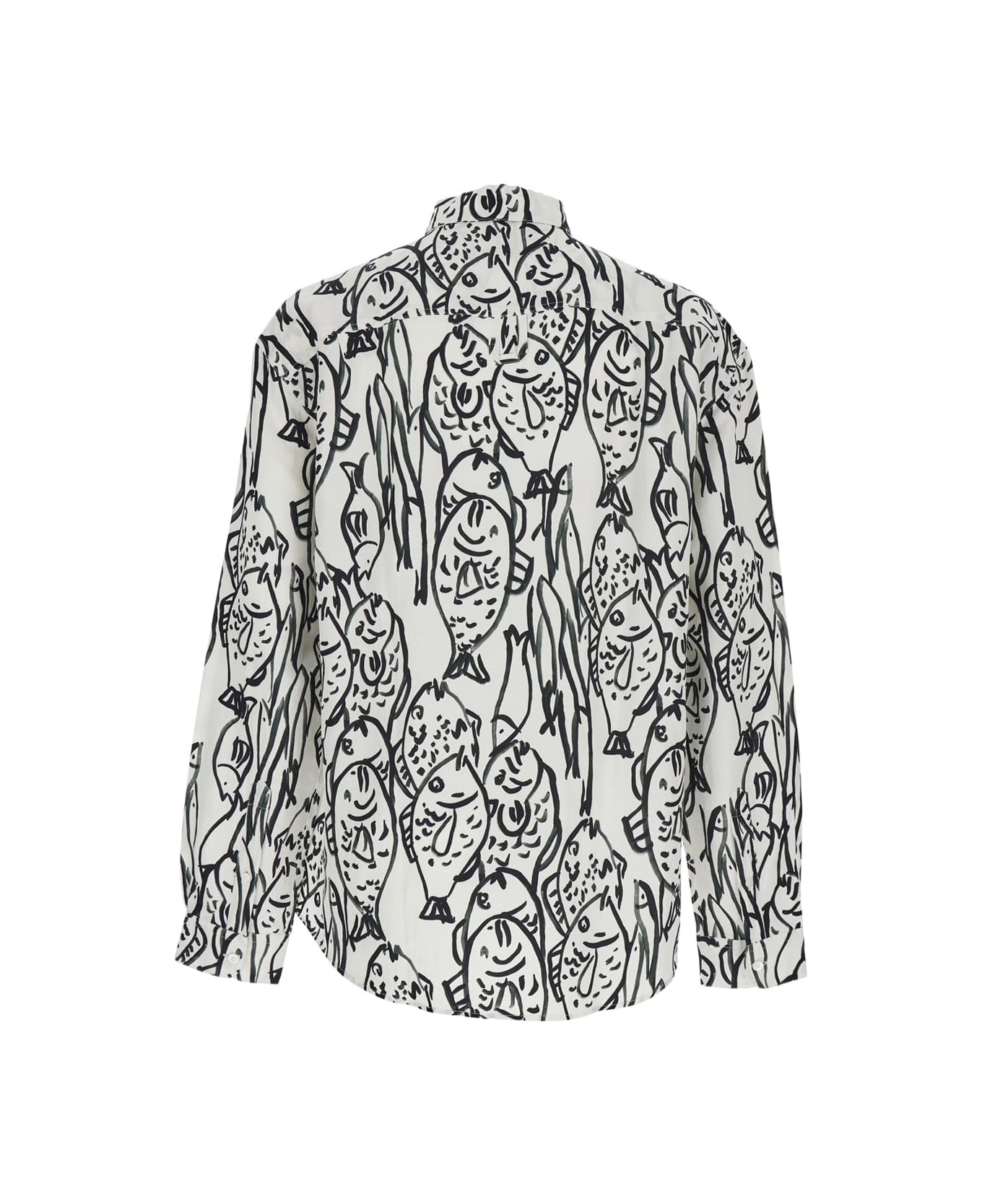 Shirt With Fish Print - 2