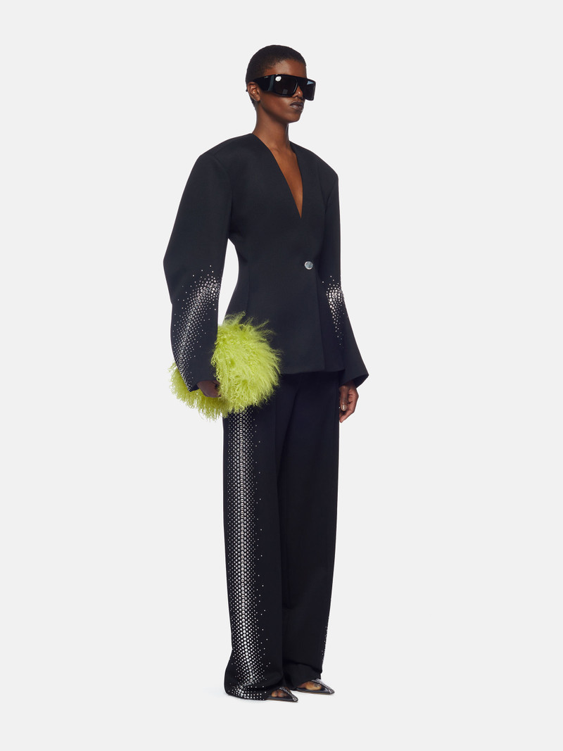 THE ATTICO BLACK AND SILVER BLAZER outlook