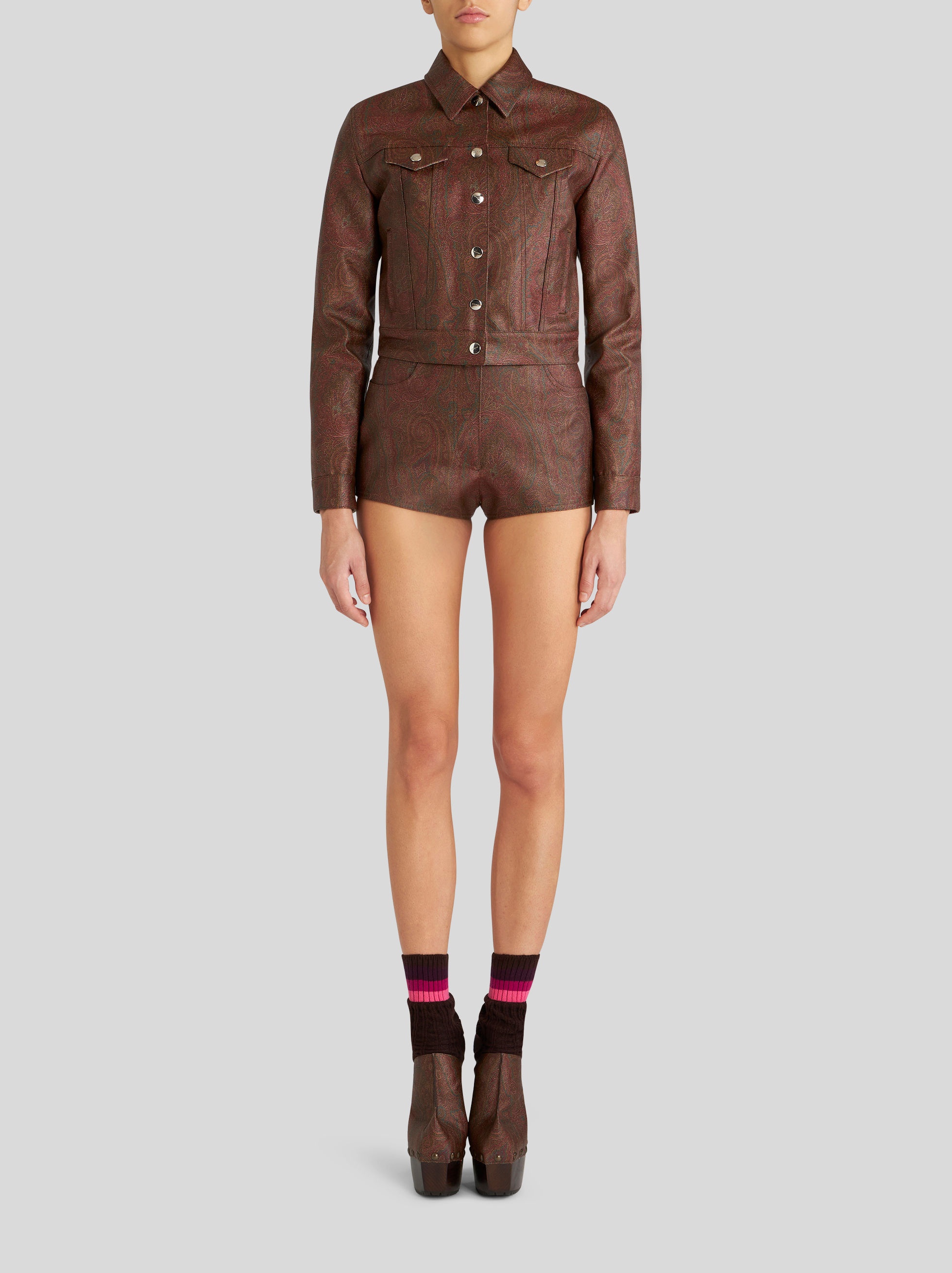 PAISLEY JACQUARD FABRIC JACKET - 2
