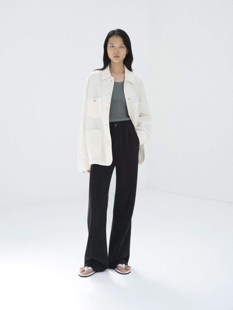 AURALEE WOOL COTTON LINEN OX WORK JACKET outlook