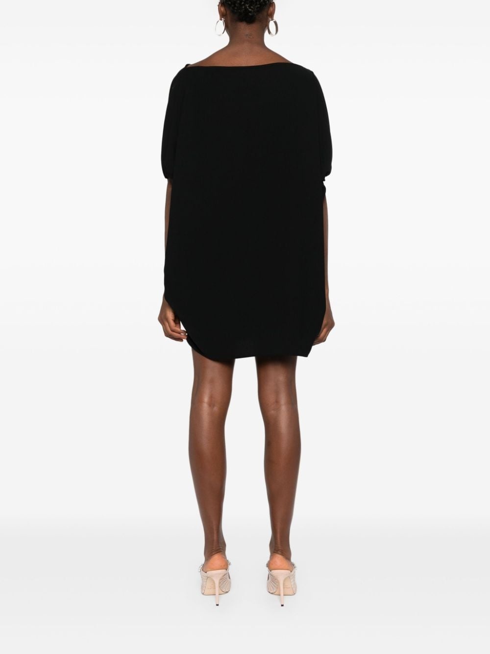 draped mini dress - 4