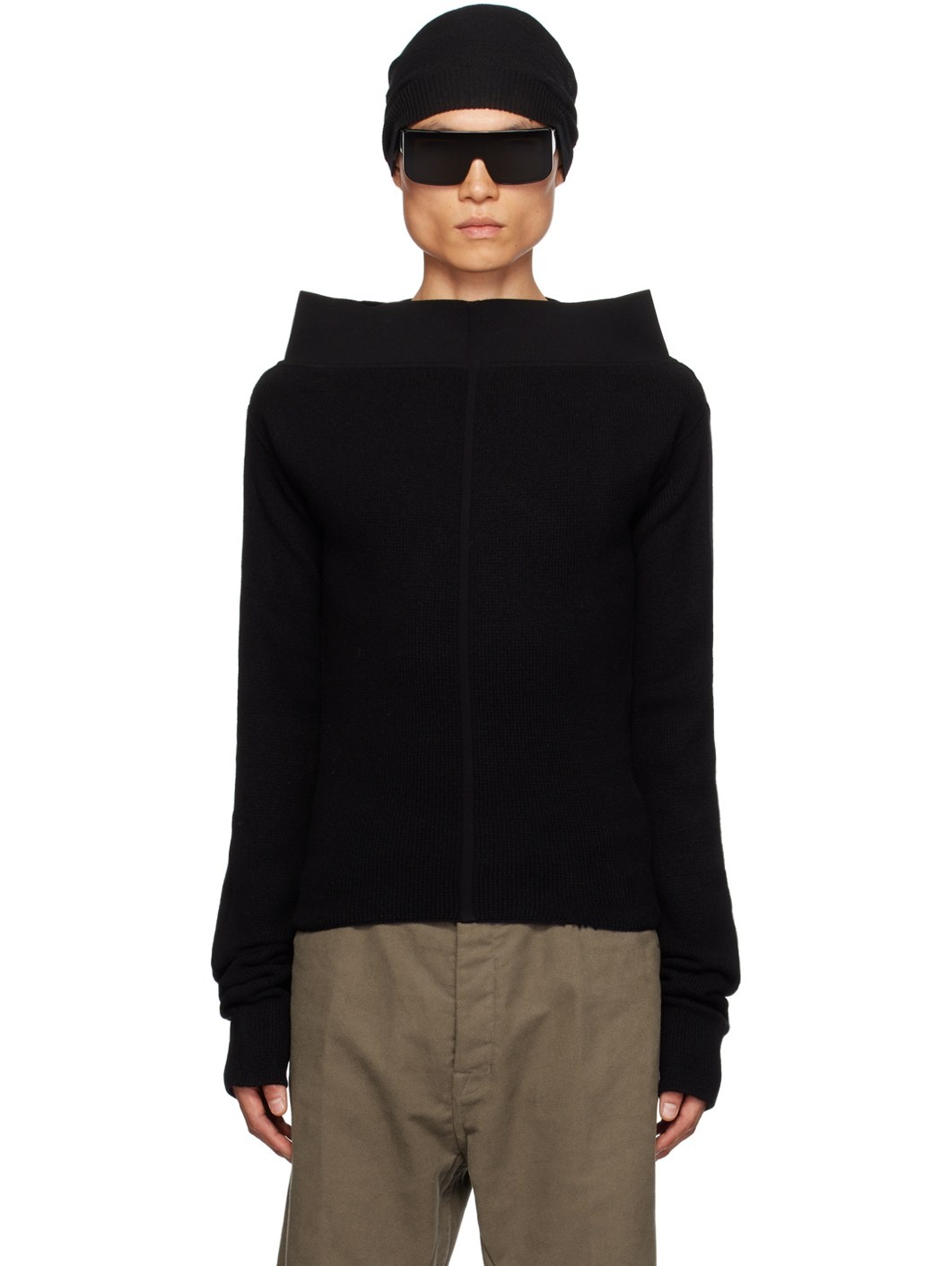 Black Rib Turtleneck - 1
