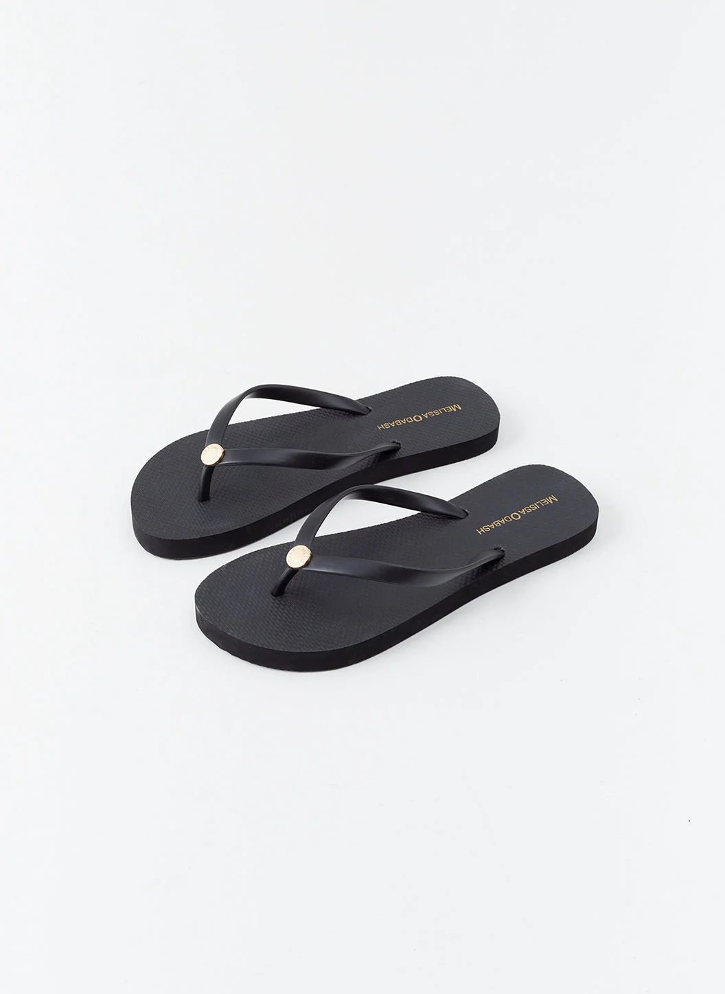 RUBBER BLACK FLIP FLOPS - 1