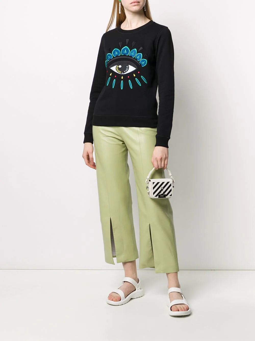 Eye embroidered sweatshirt - 2