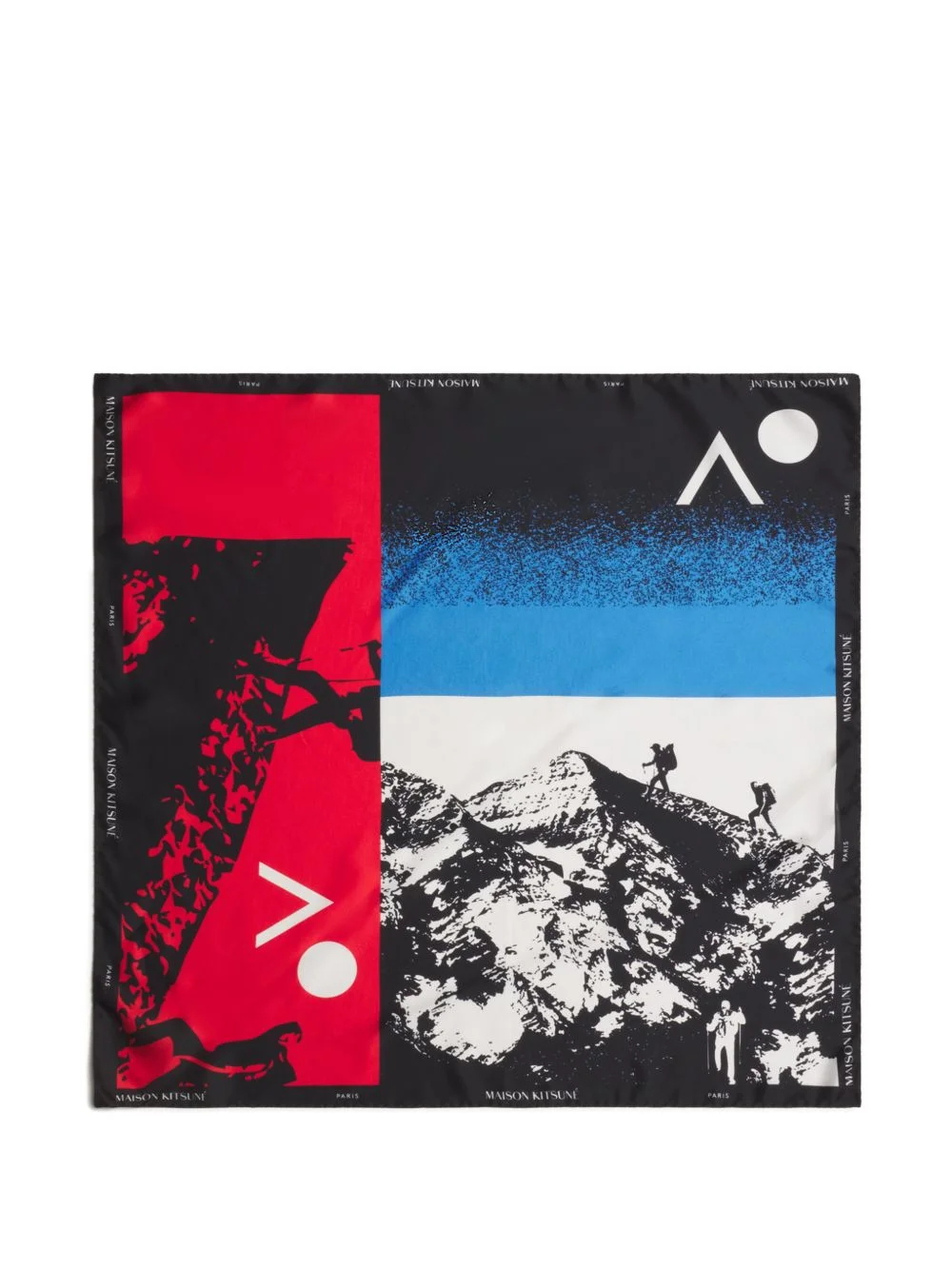 Polarized graphic-print silk scarf - 1