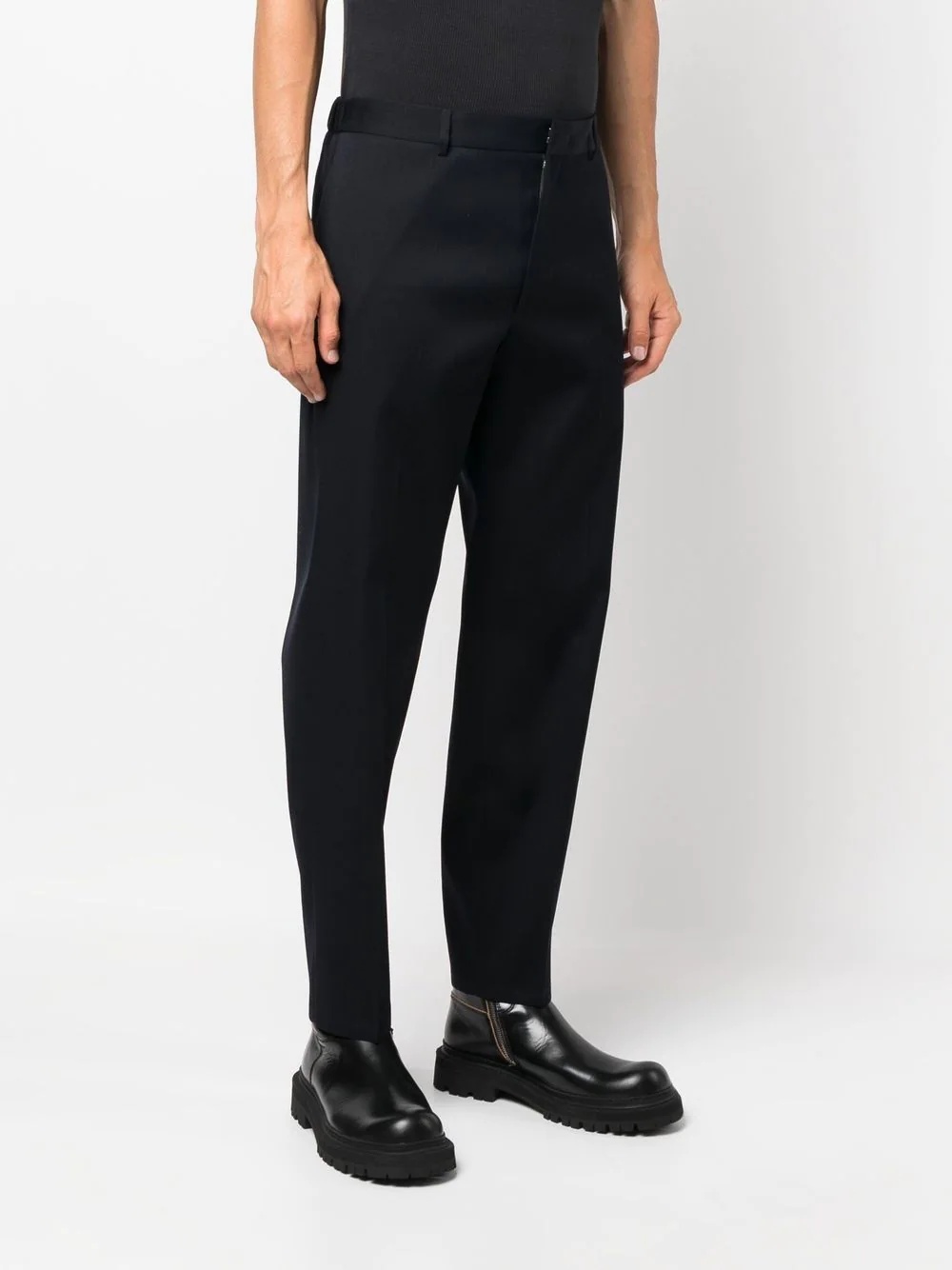 slim-cut elasticated-waistband trousers - 3