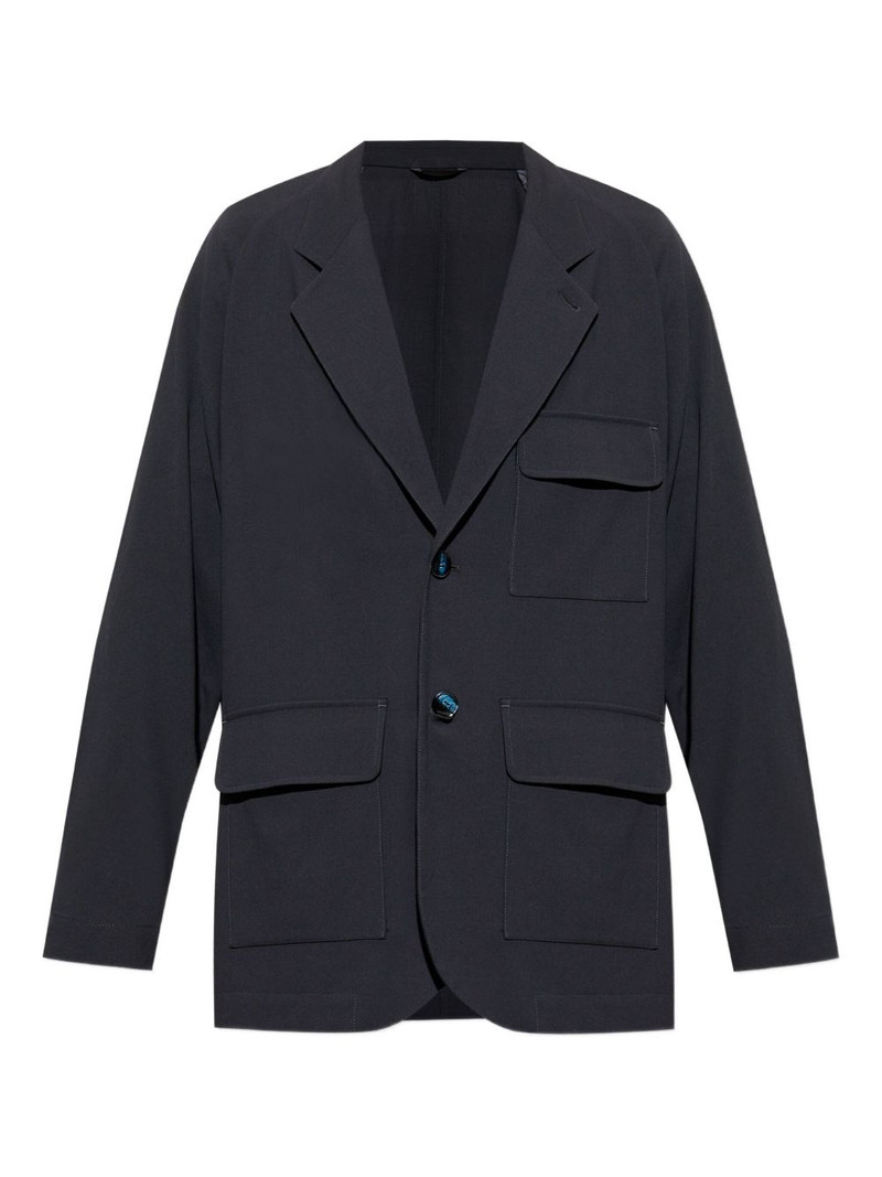 flap-pocket wool blazer 1