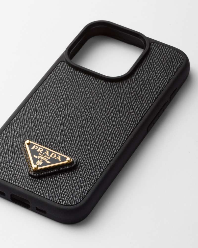 Prada Saffiano leather cover for iPhone 15 Pro outlook