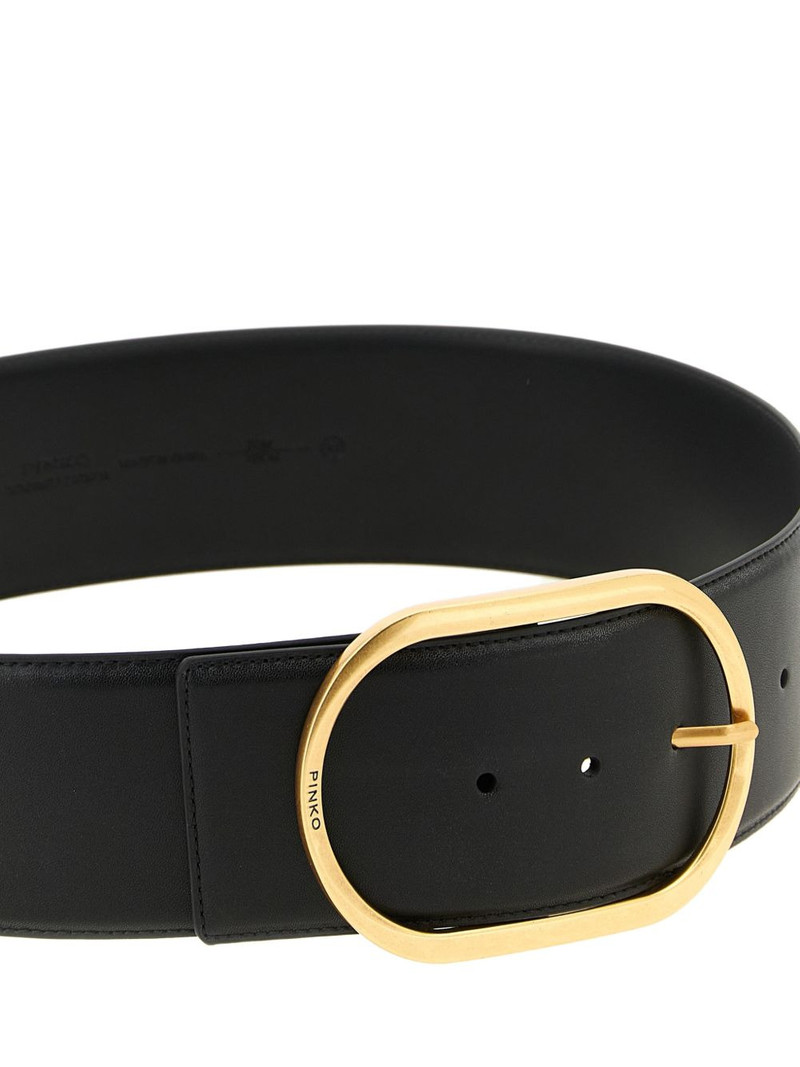 buckled leather belt 3
