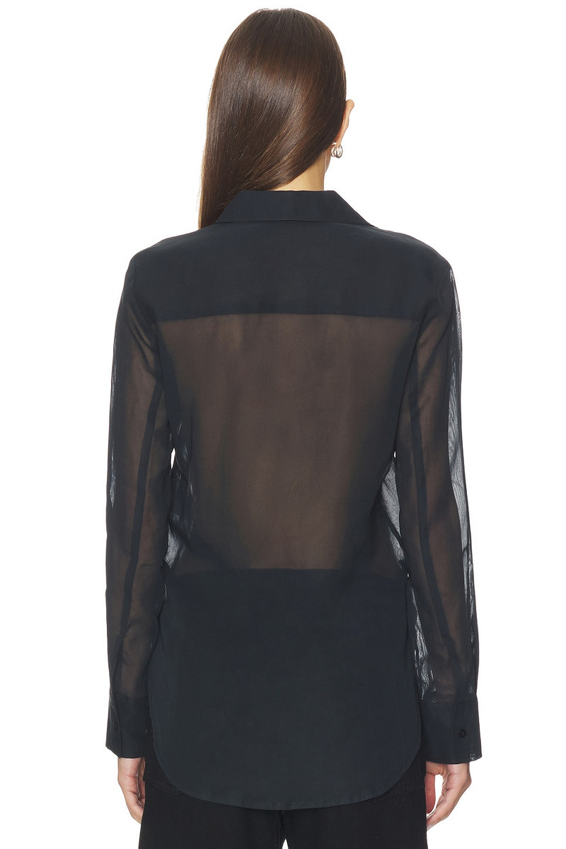 Enza Costa Cotton Organza Fitted Shirt outlook