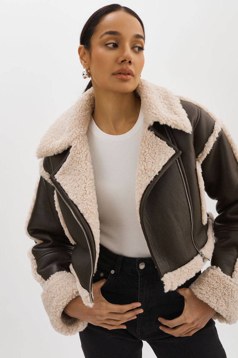 ADRINA | Faux Shearling Crop Jacket 4