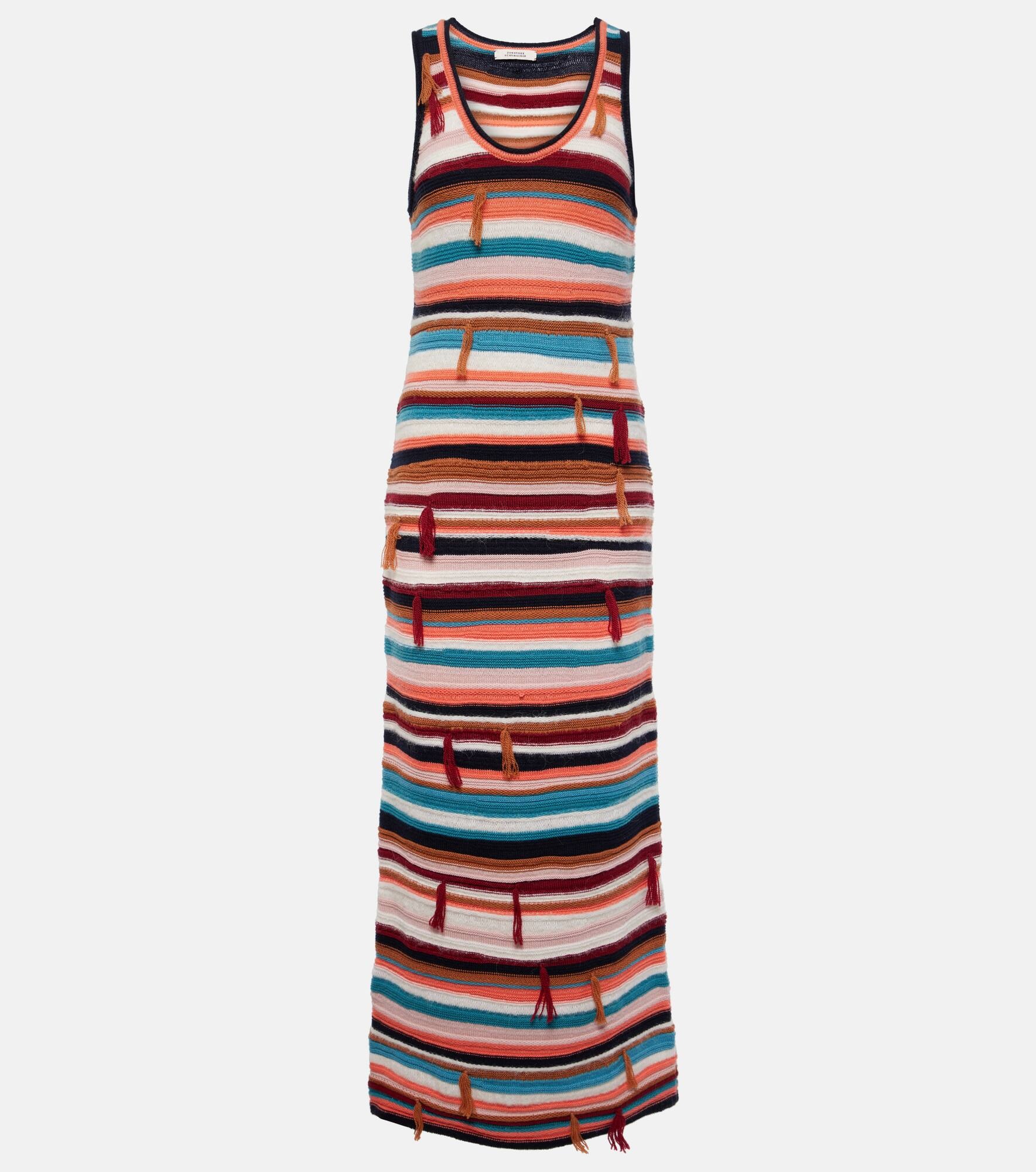 Moment of Joy striped cashmere-blend maxi dress - 1