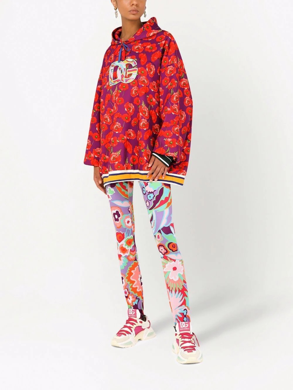 floral-print high-waisted leggings - 2