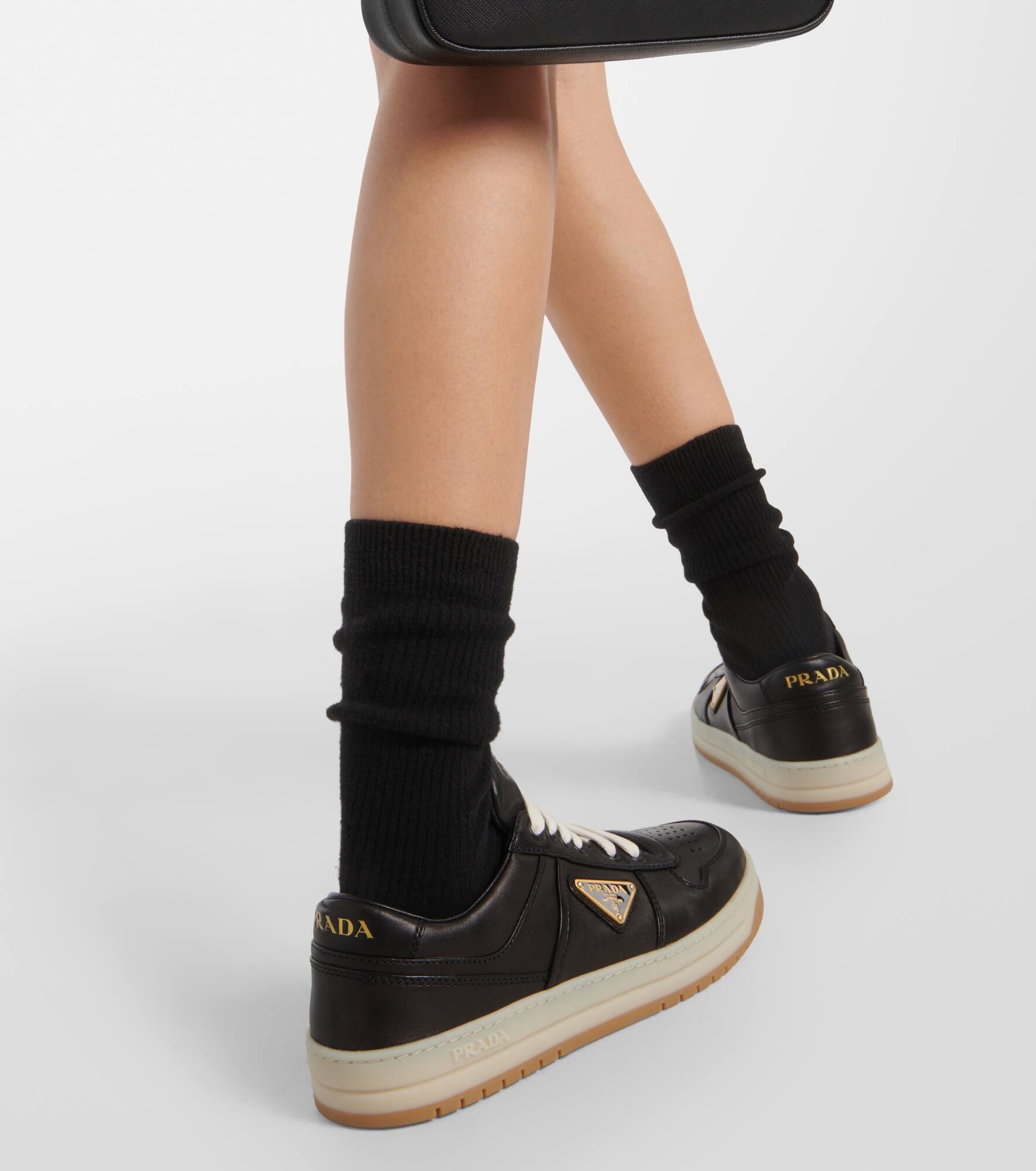 Downtown leather low-top sneakers - 7