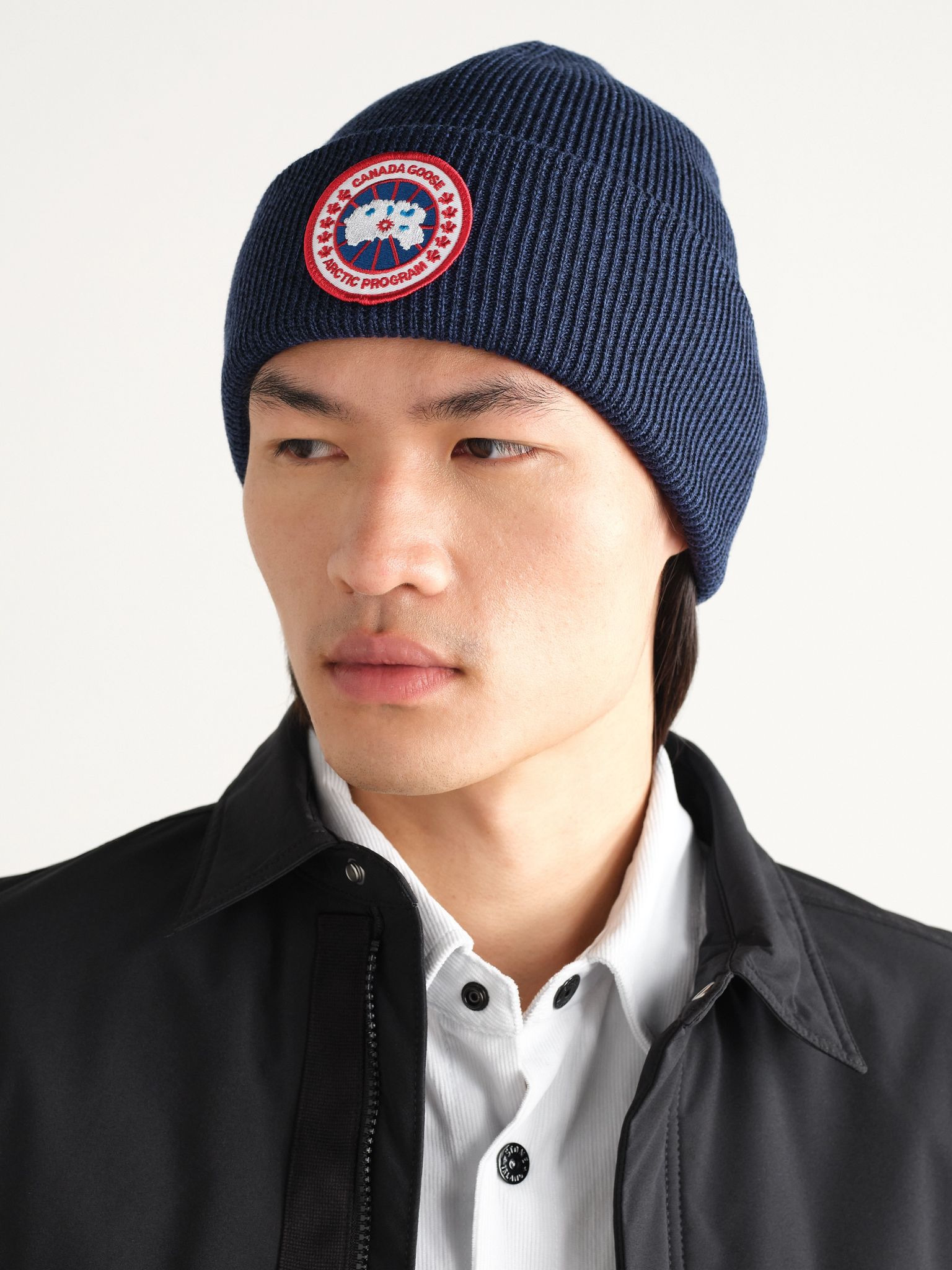 Logo-Appliquéd Merino Wool Beanie Navy - 2