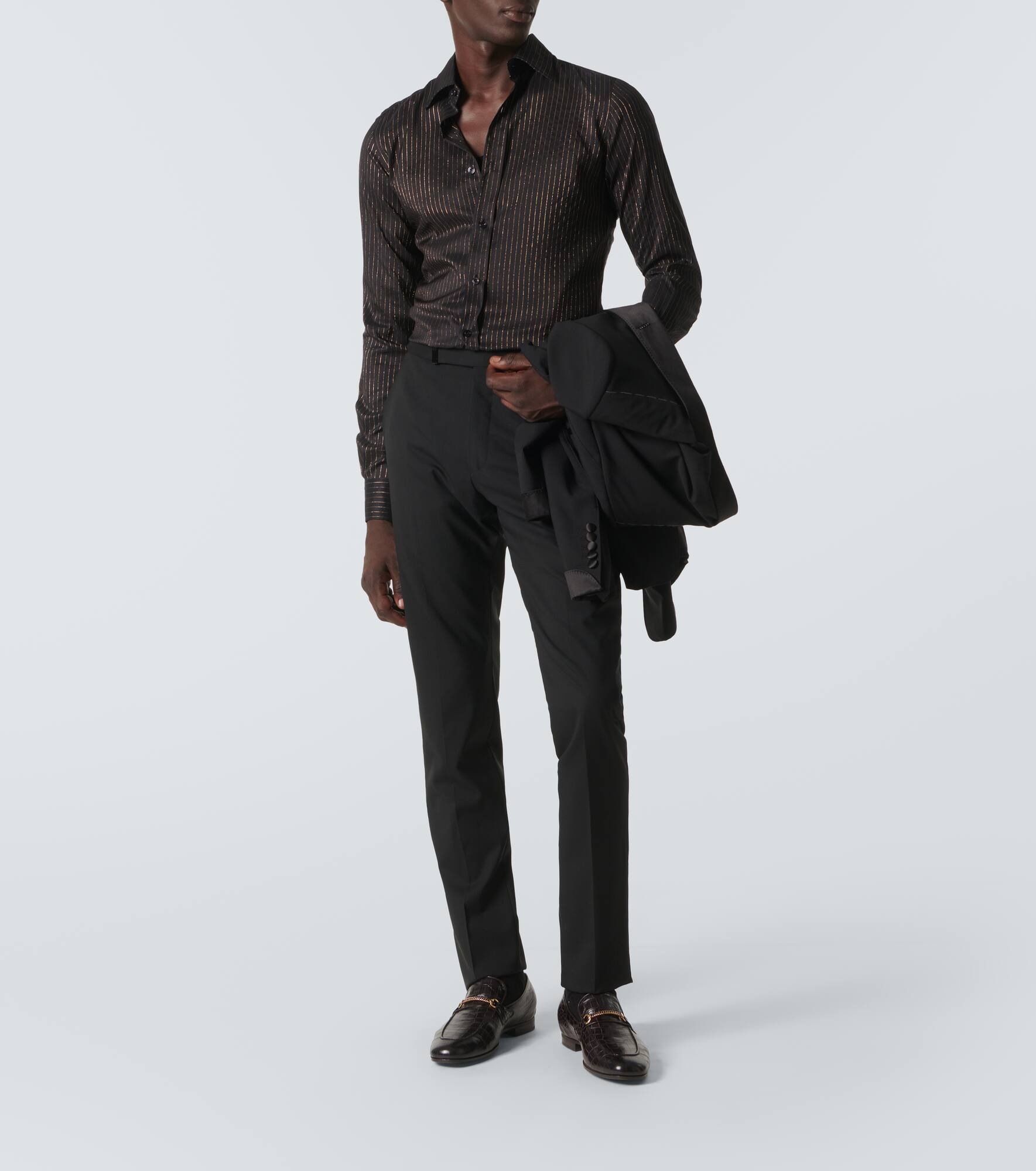 Pinstripe silk shirt - 2