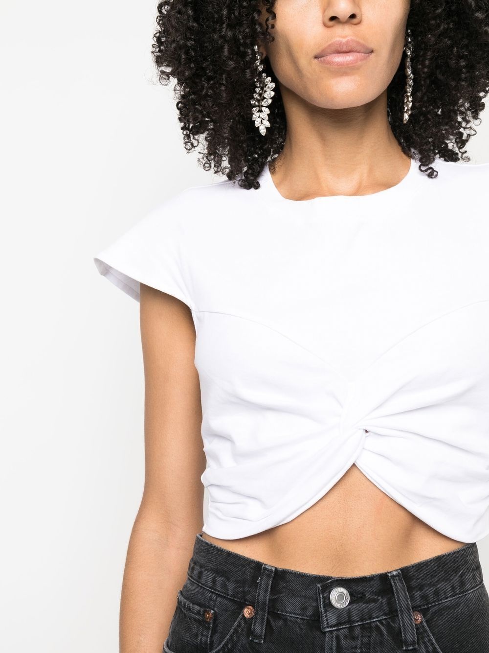 short-sleeve cropped T-shirt - 5