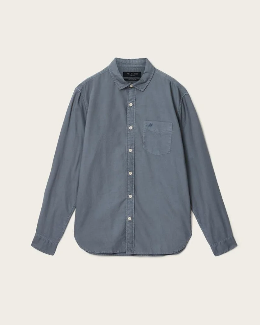 MELROSE LONG SLEEVE COTTON RAMSKULL SHIRT - 1