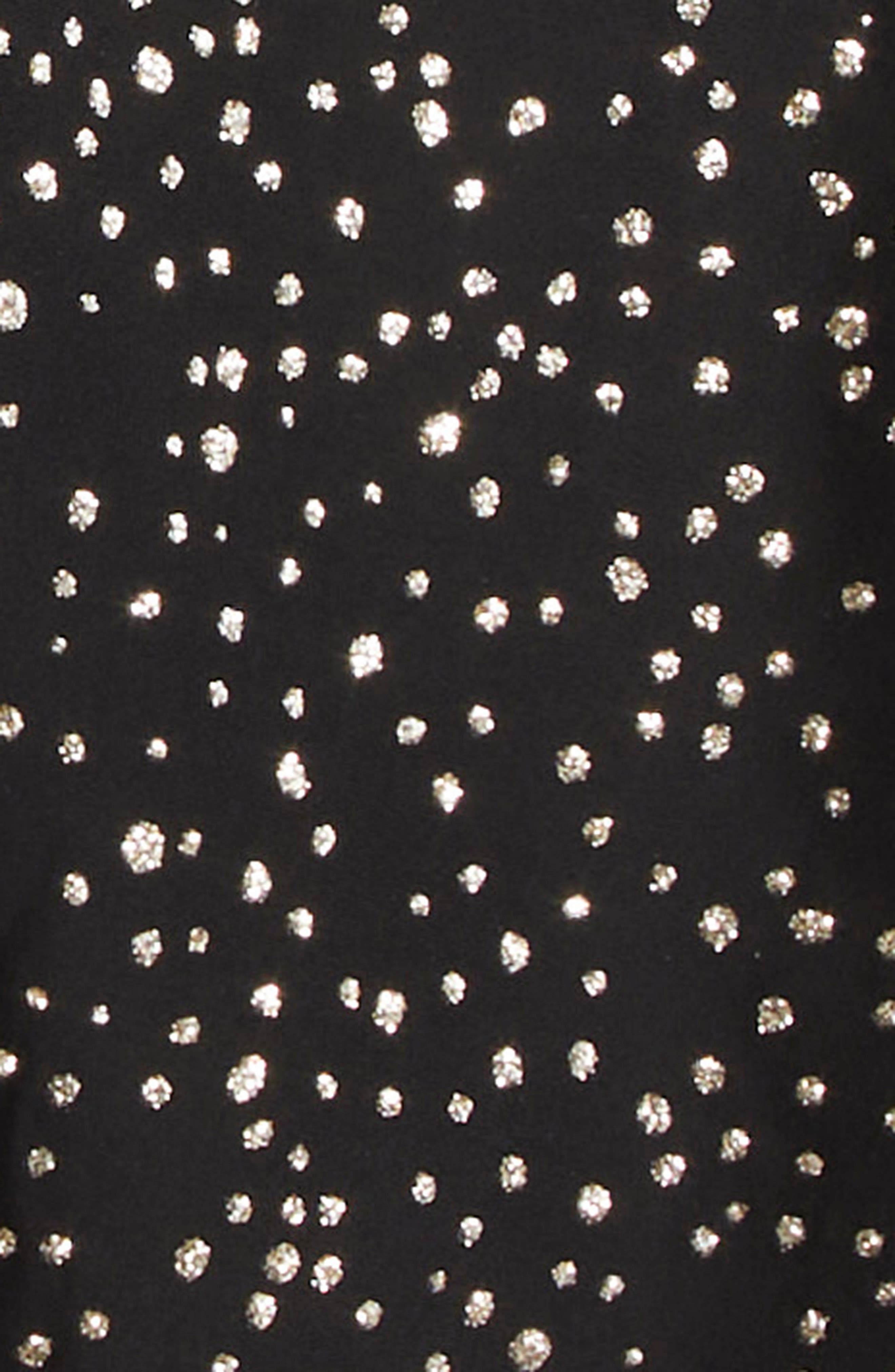 Bode Glitter Dot Faille Button-Up Shirt in Black Silver at Nordstrom - 7