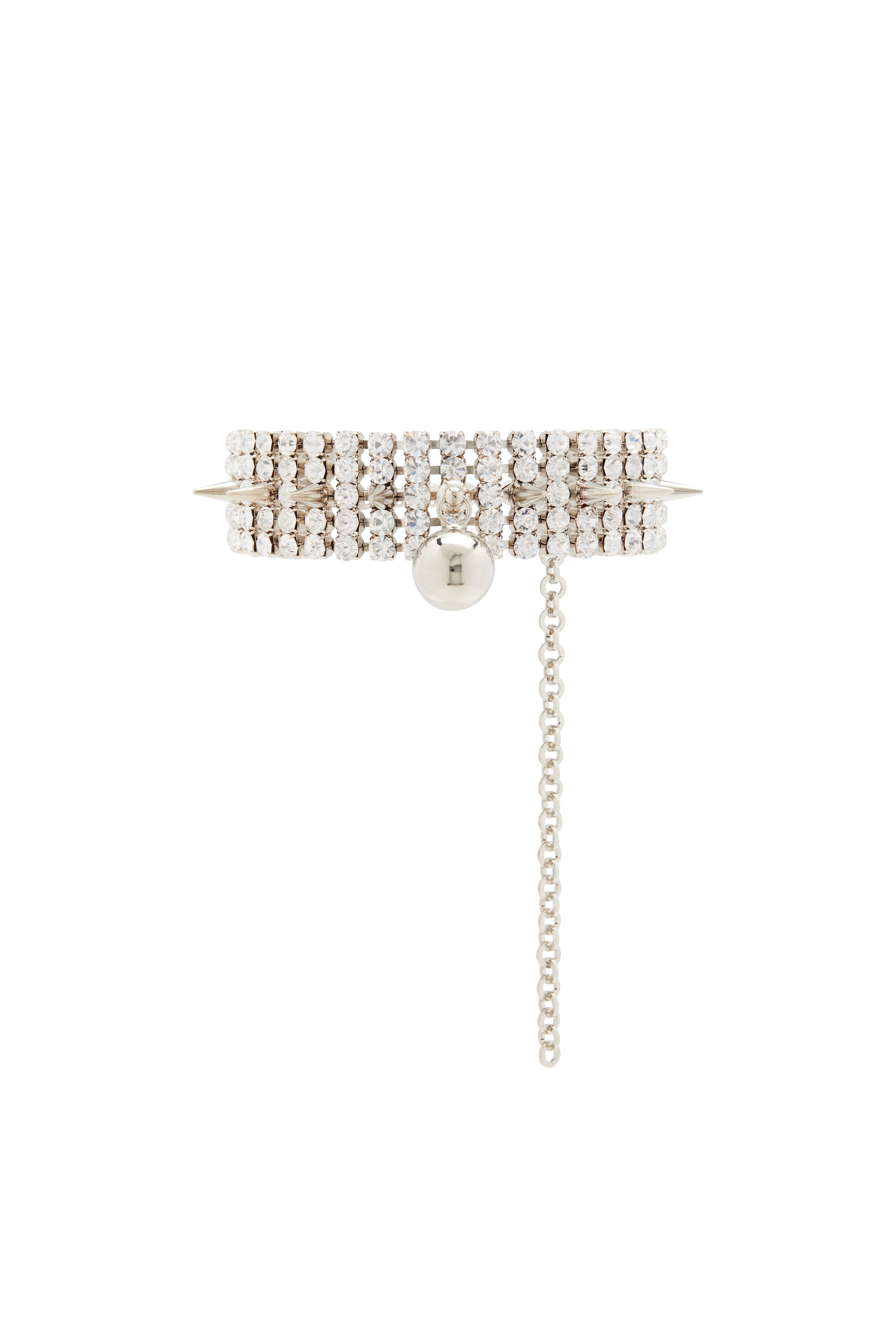 CRYSTAL CHOKER WITH SPIKES AND PENDANT - 1