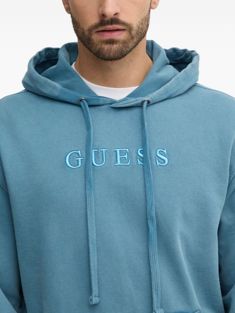 embroidered logo hoodie - 4