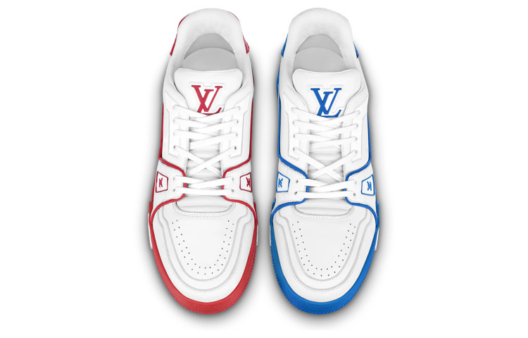 LOUIS VUITTON LV Trainer Sneakers 'White Blue Red' 1ABG7E - 2