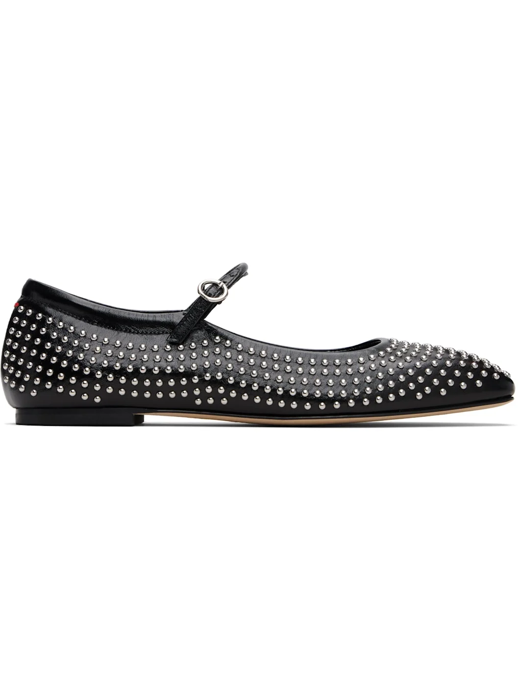 Black Uma Mini Stud Mary-Jane Flats - 1
