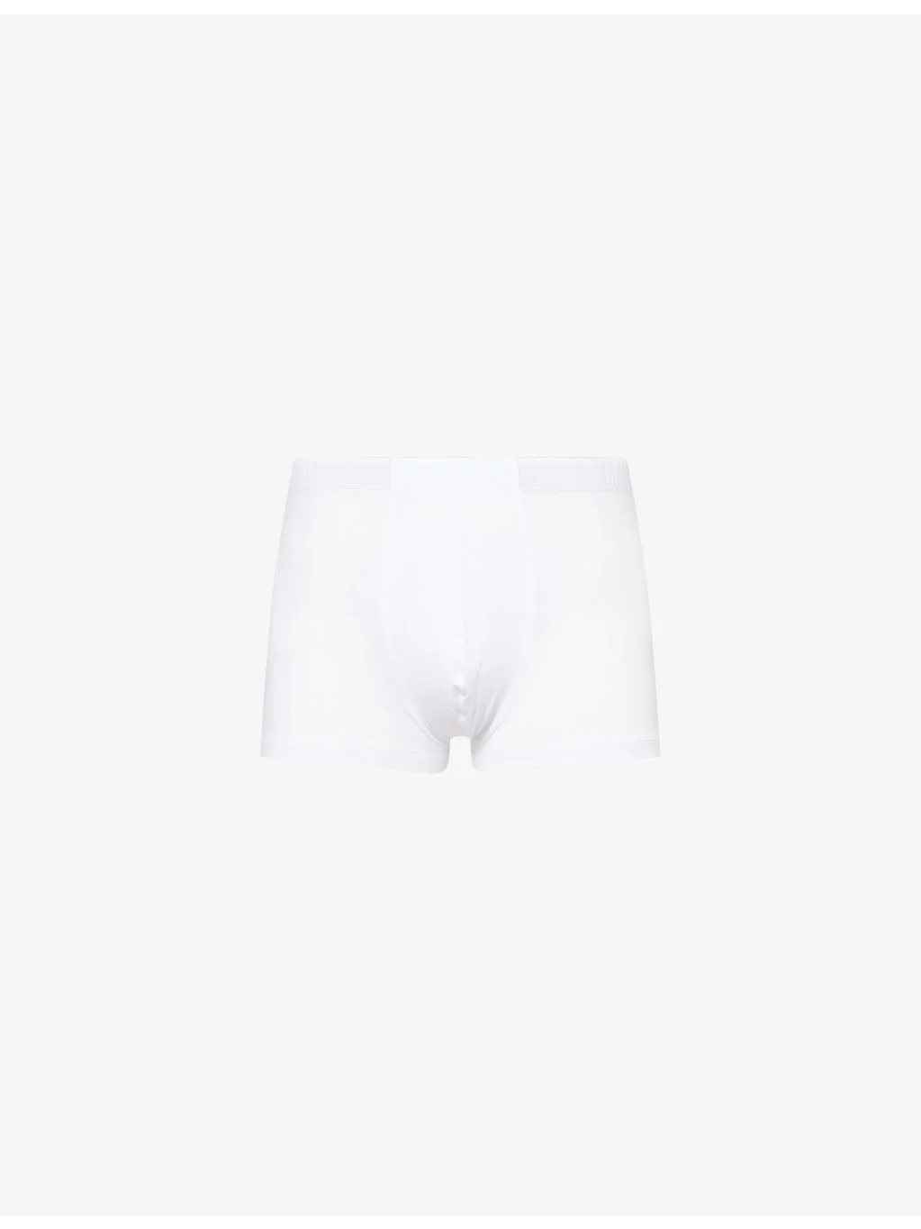 Basic slim-fit cotton-blend trunks - 1
