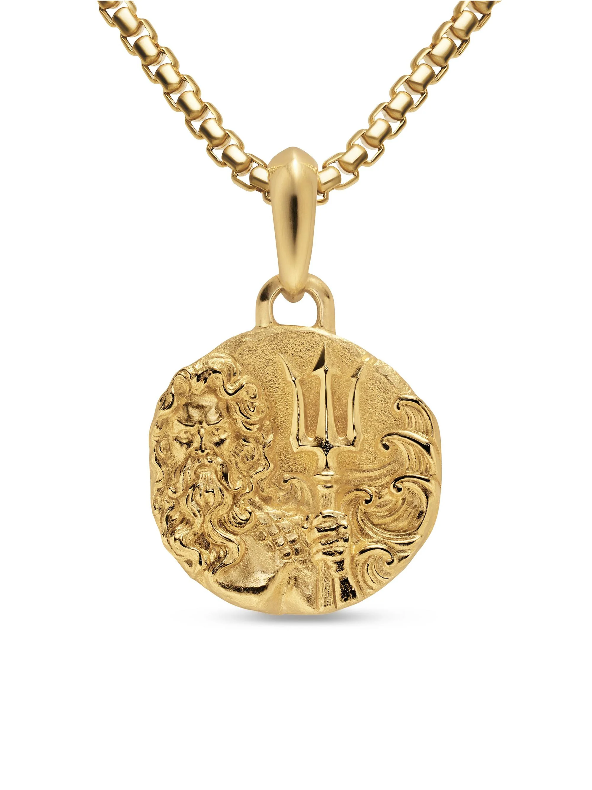 Men's Poseidon Amulet in 18K Yellow Gold, 23.9MM - Gold - 1
