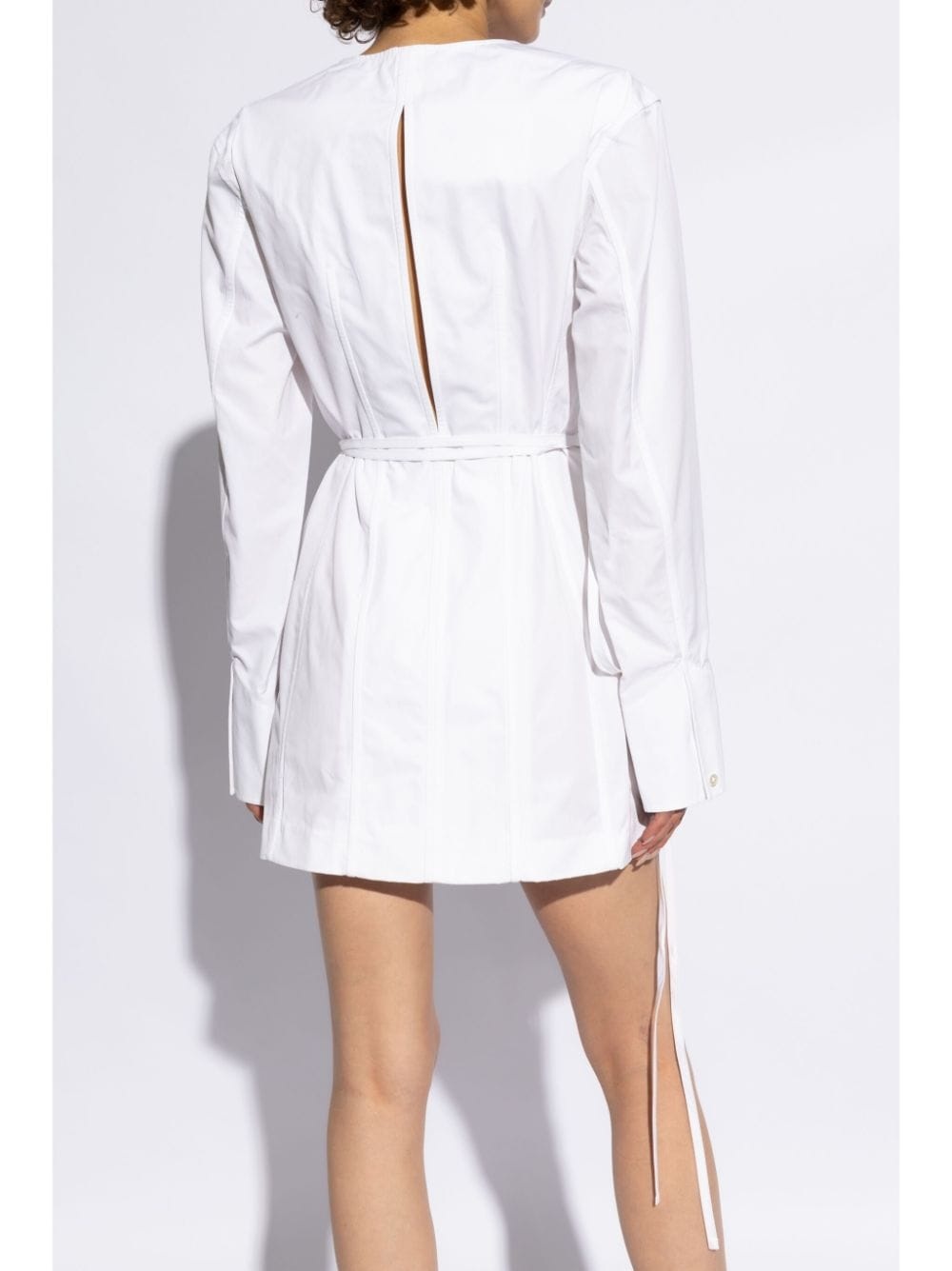 slit-detailing wrap dress - 4