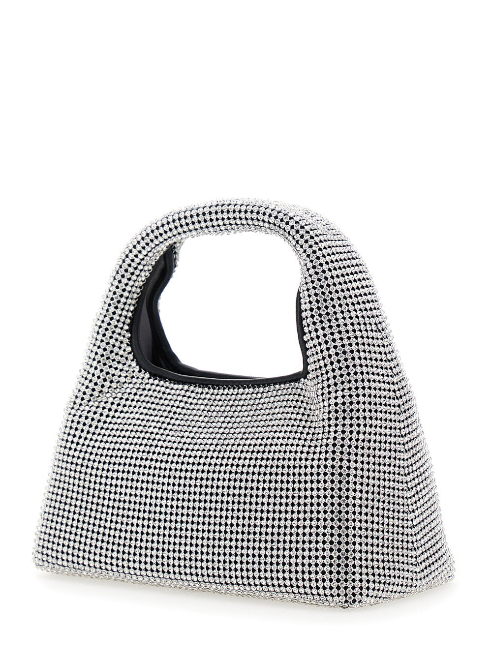 Marc Jacobs Women 'The Mini Sack' Metallic Handbag With Logo Patch On The Rear And All-Over Crystal  - 2