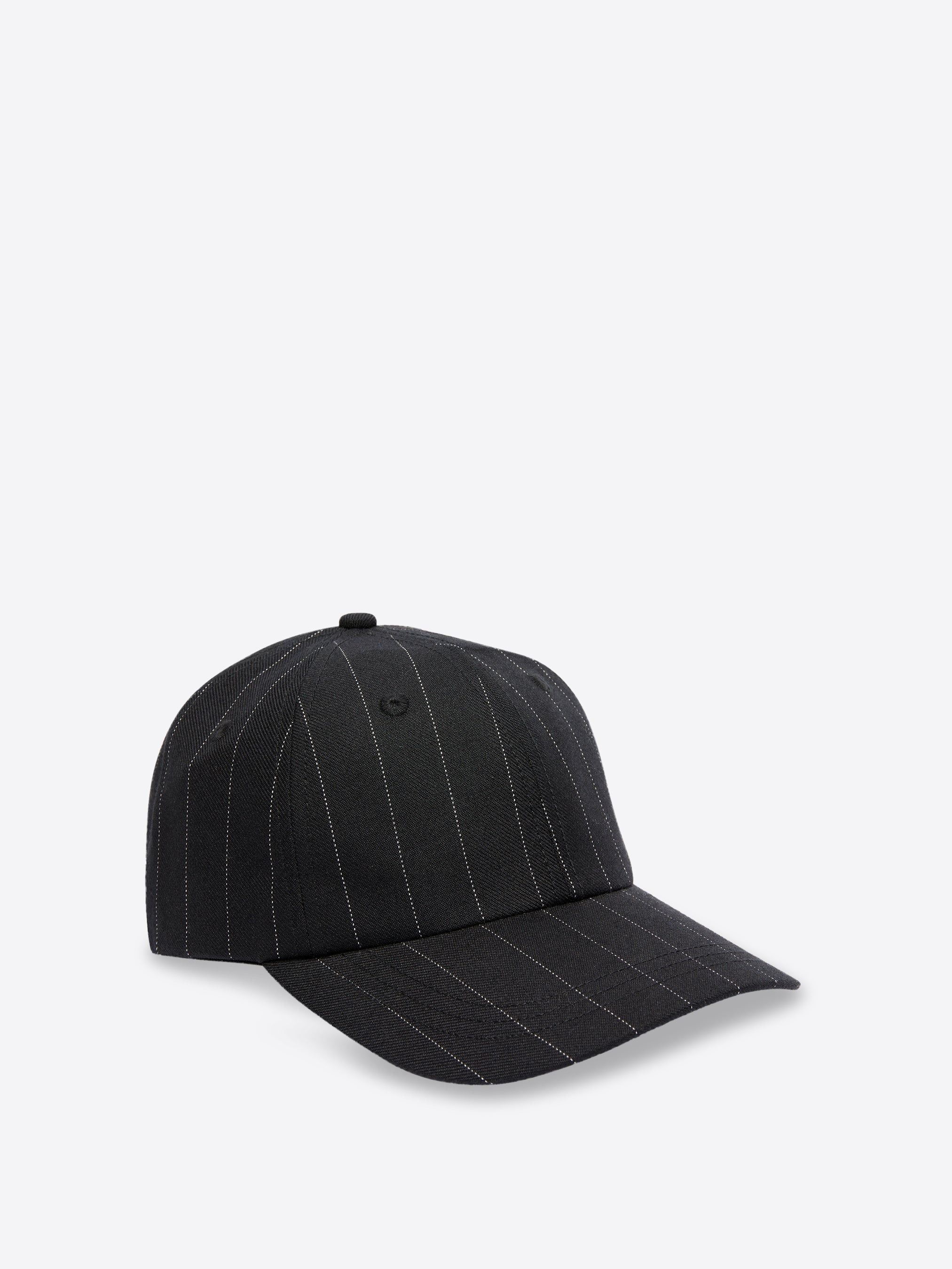 WOOL PINSTRIPE CAP - 1