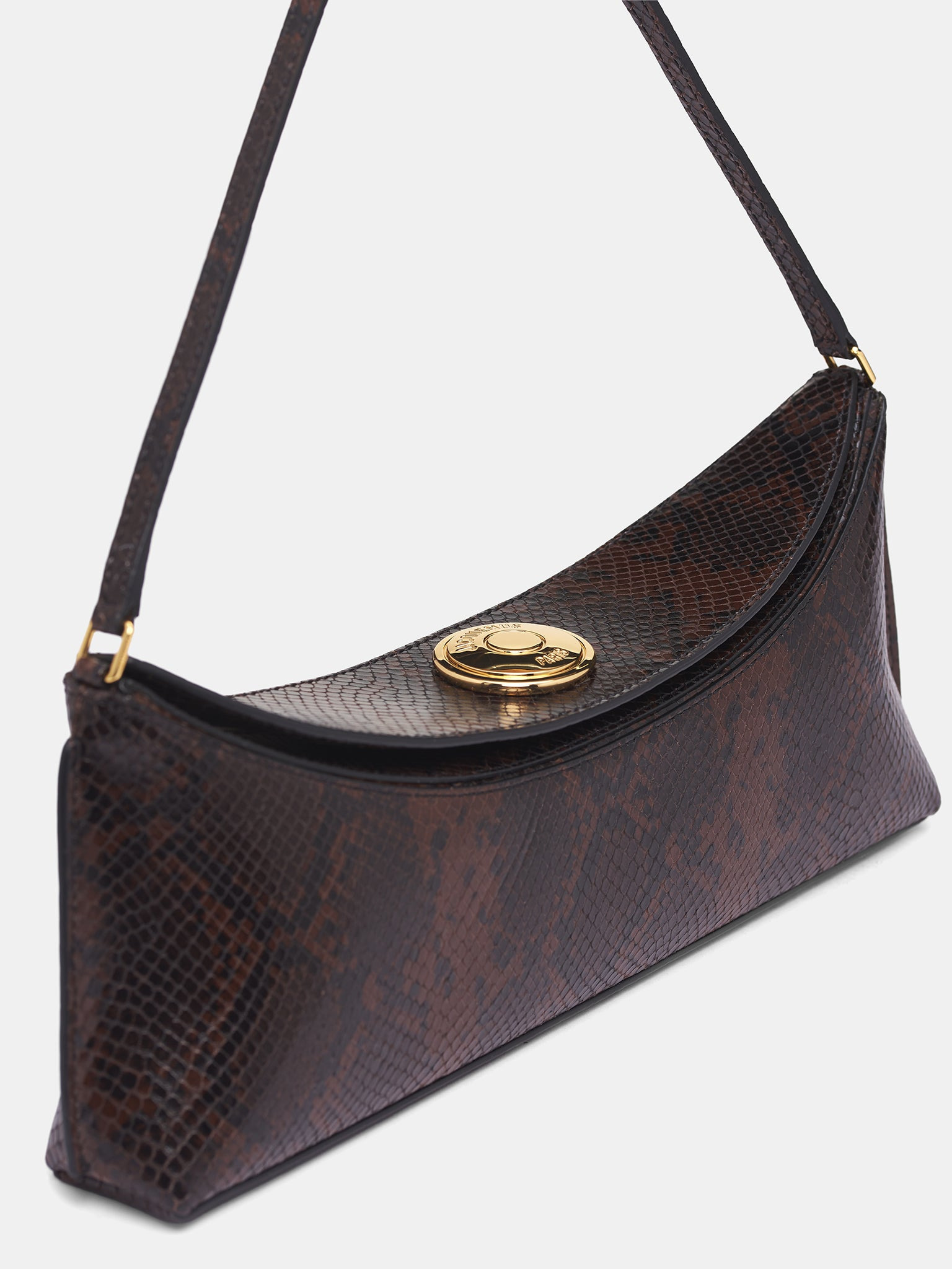 The Brown Ovalo Clutch Bag - 4