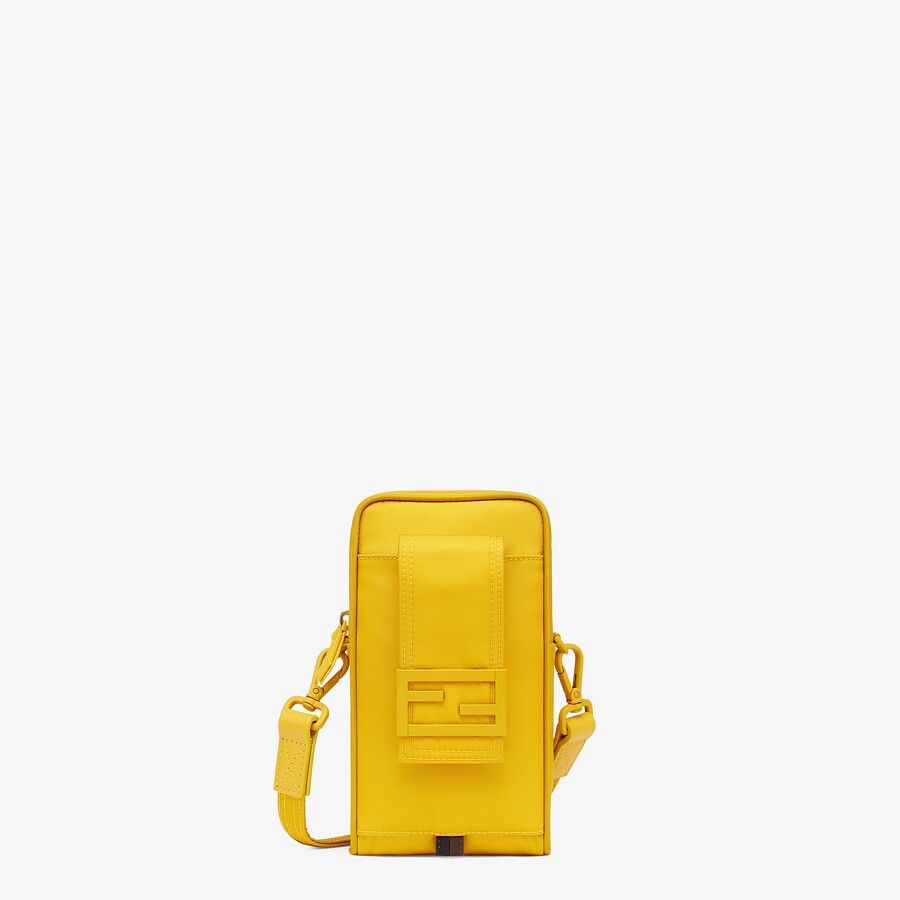 Yellow nylon mobile phone holder - 1