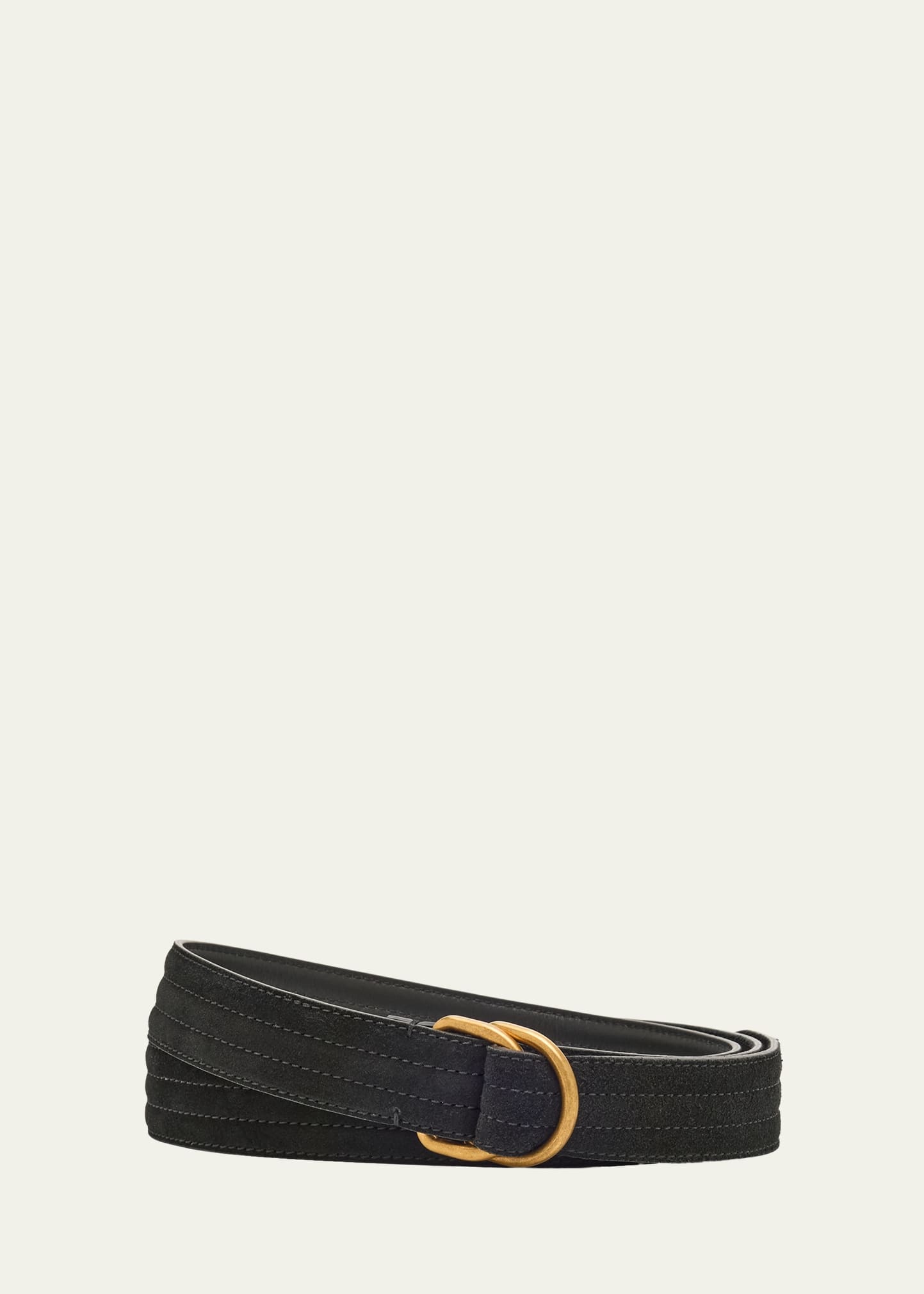 Men's Split Leather D-Ring Belt - 1