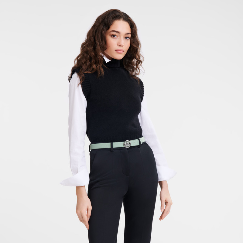 Longchamp La Médaille Longchamp Ladies' belt Celadon - Leather outlook