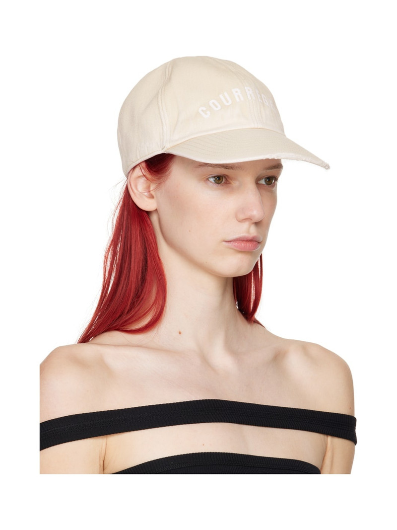courrèges Beige AC Embroidered Washed Cap outlook