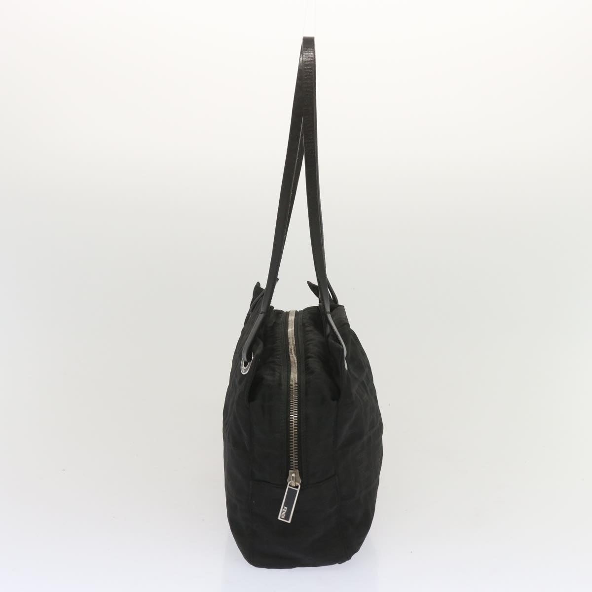 FENDI Zucca Canvas Hand Bag Black - 4