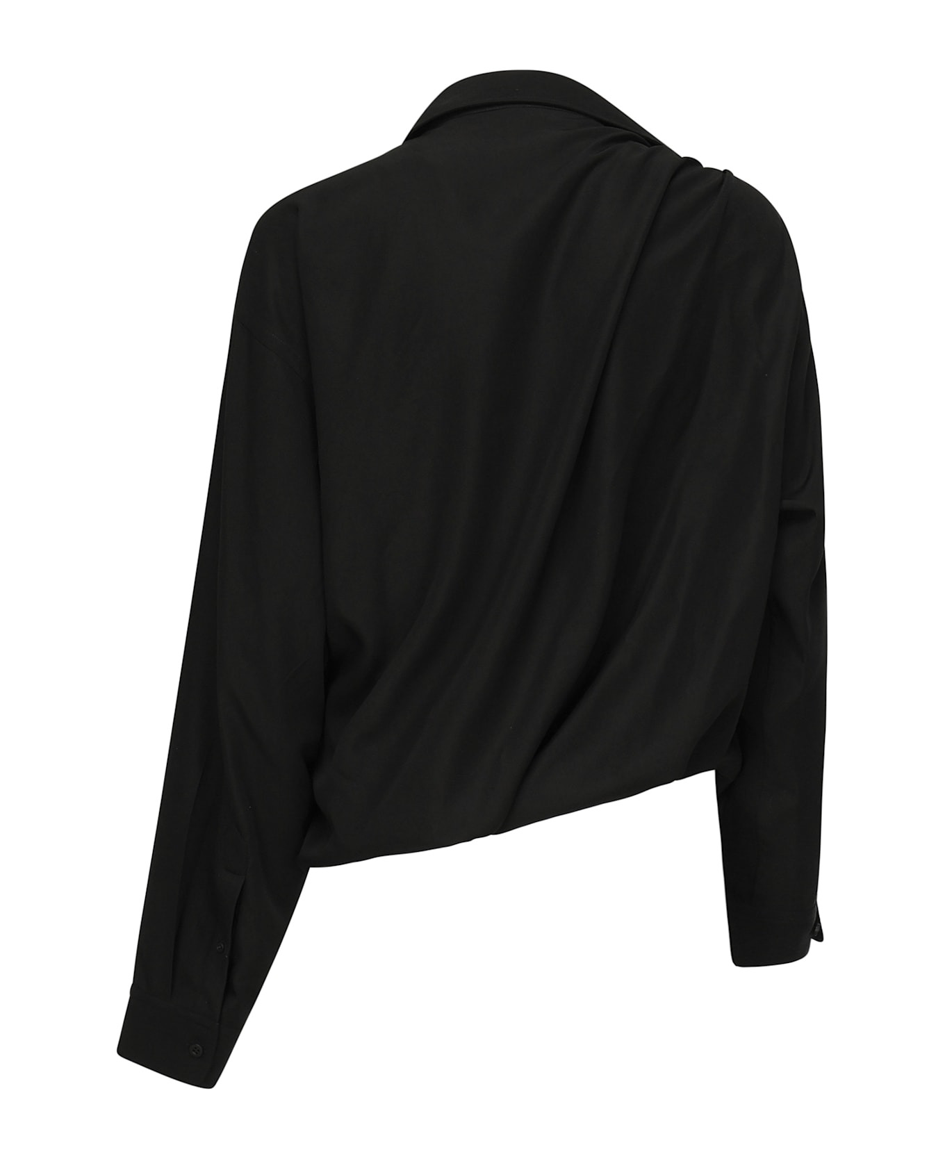 One-shoulder Poplin Shirt - 3