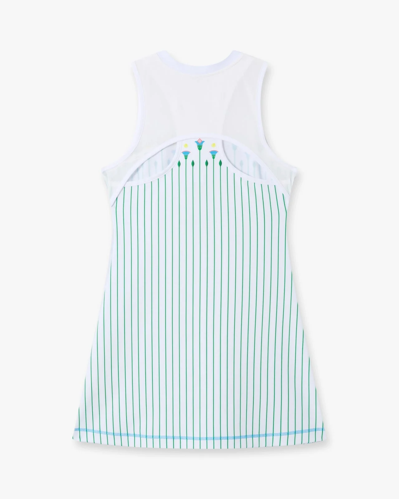 White Floral Stripe Sporty Tennis Mini Dress | Casablanca Paris - 1