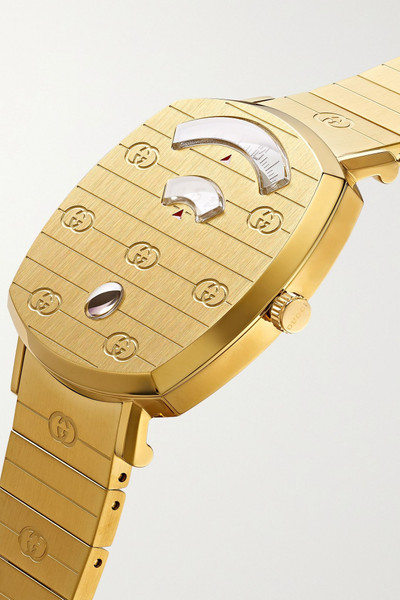 GUCCI Grip 35mm gold PVD-plated stainless steel watch outlook