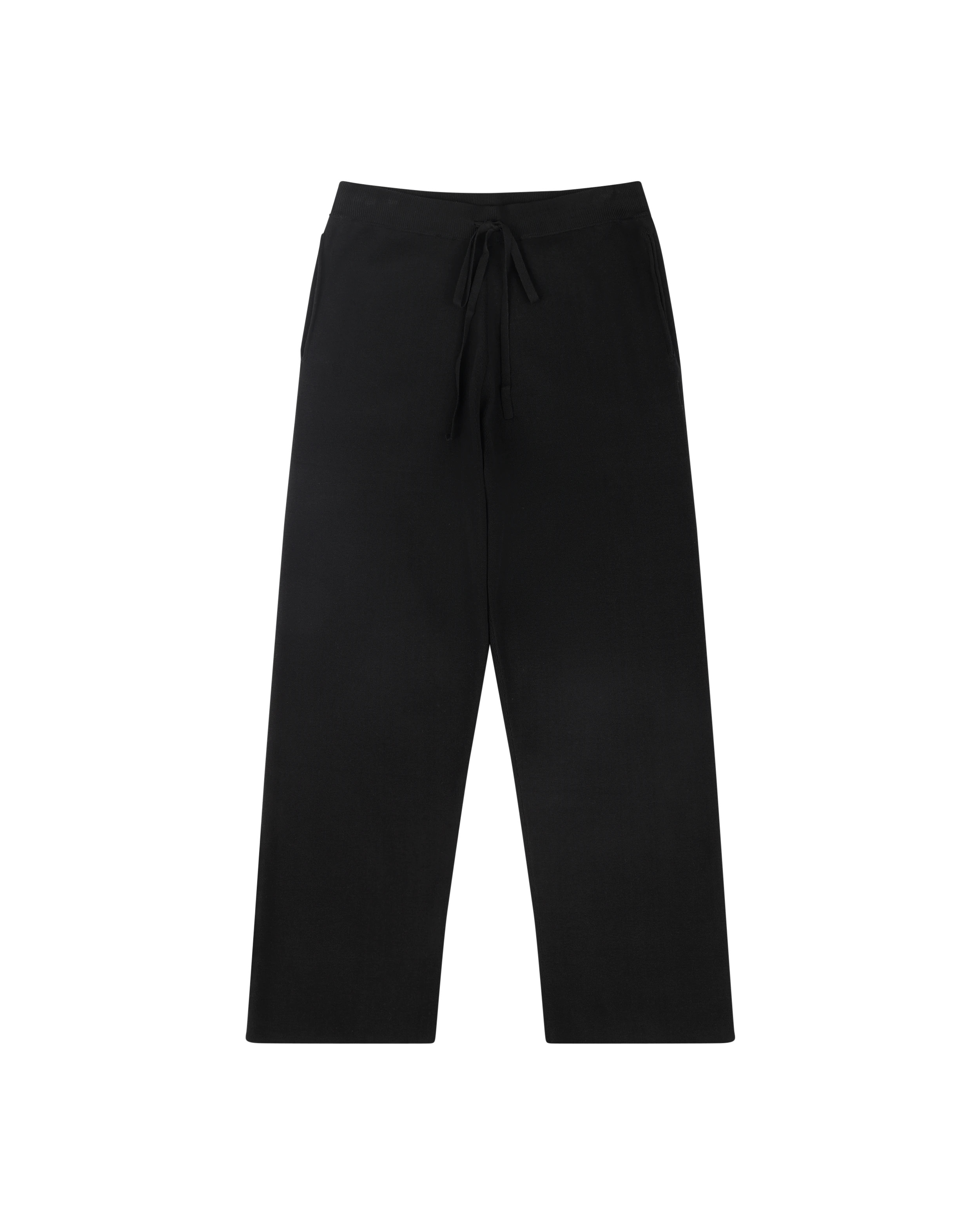 STRAIGHT LEG KNIT PANT BLACK - 5