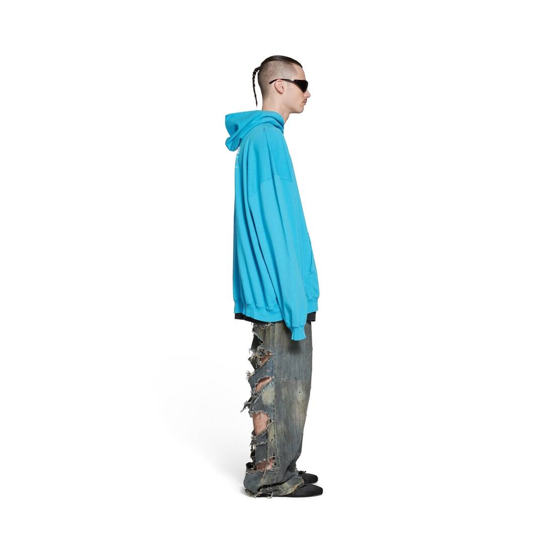 Political Campaign Hoodie Large Fit in Blue Sky - 3