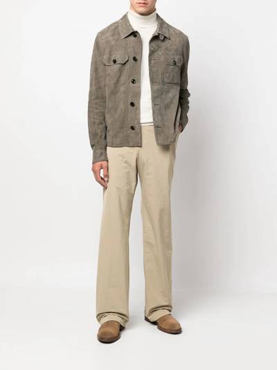 TOM FORD suede button-up jacket outlook